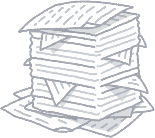 Illustration of a Pile of Documents